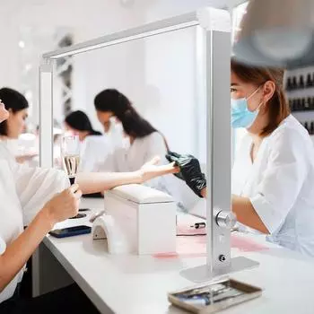 Портативная складная лампа для ногтей, регулируемая температура трех цветов, светодиодная лампа для ресниц, технологическое освещение для косметолога, лампа для лица us розового золота