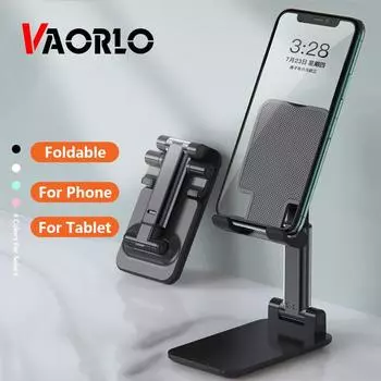 Портативная складная нескользящая подставка для телефона VAORLO для iphone 11 12Pro, складной настольный держатель для Ipad Xiaomi Huawei Samsung Tablet зелёный