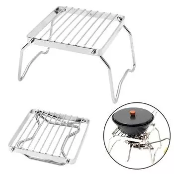 Портативная складная подставка для плиты на открытом воздухе, кронштейн для кемпинга, держатель для газовой плиты, кронштейн для горелки с сумкой для хранения, пеший туризм, путешествия 23X16X12.5cm