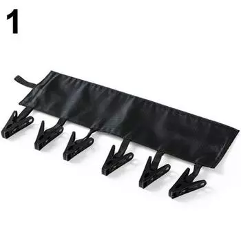 Портативная складная тканевая вешалка для белья, вешалка для ванной комнаты, зажим для полотенец синий