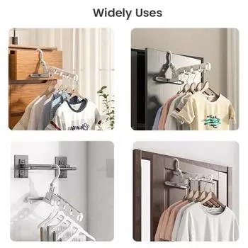 Портативная складная вешалка для сушки одежды, вешалка для путешествий, вешалка с 5 отверстиями для дома, отеля, кемпинга 30x18.5cm