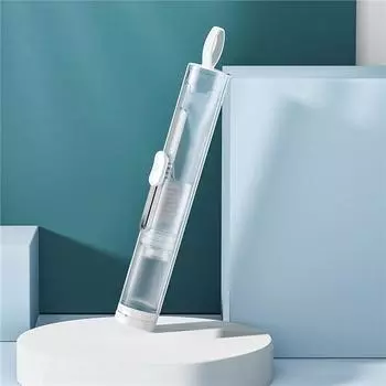 Портативная складная зубная щетка для путешествий, кемпинга, походов на открытом воздухе, легко брать с собой, пластиковая складная зубная щетка, набор для хранения зубной пасты белый