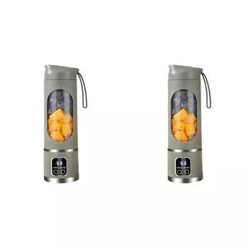 Портативная соковыжималка, 450 мл, соковыжималка с зарядкой через USB для домашнего офиса, путешествий(зеленый)