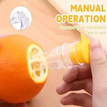 Портативная соковыжималка для лимона, пластиковая, многоразовая, легкая, моющаяся, ручная, соковыжималка со встроенным фильтром для дома и путешествий As shown