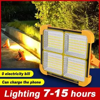 Портативная солнечная лампа, мощный светодиодный светильник, перезаряжаемый солнечный светильник с ручкой, садовая лампа, уличный солнечный фонарь A- Solar lamp