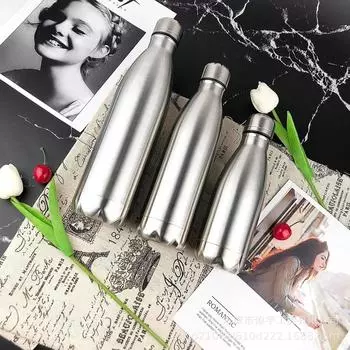 Портативная спортивная бутылка для воды из нержавеющей стали — сохраняйте водный баланс в любое время и в любом месте, носите с собой веревку и носите с собой большую емкость SmallMout 0.5L