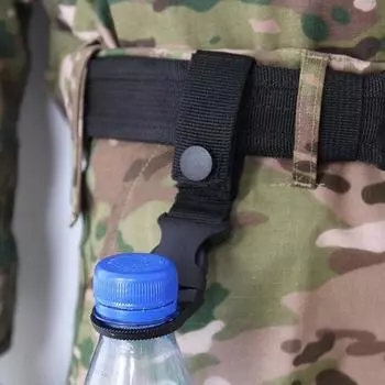 Портативная спортивная лямка на открытом воздухе, вешалка, крючок, карабин, пряжка для бутылки с водой, зажим чёрный