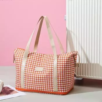 Портативная спортивная сумка большой емкости для деловых поездок, небольшая сумка для хранения багажа, спортивная спортивная сумка бежевый