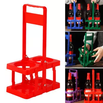 Портативная спортивная сумка для бутылок с водой, с ручкой, складной органайзер для хранения, подставка зелёный