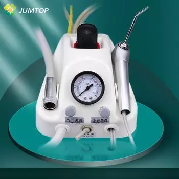 Портативная стоматологическая турбинная установка с воздушным компрессором, 3-ходовой шприц, 2/4 отверстия, отбеливание зубов, стоматологическое оборудование, пластиковый корпус 2 holes белый