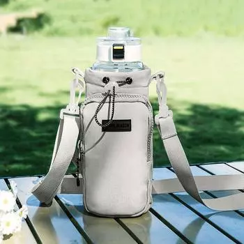 Портативная сумка для бутылки с водой с регулируемым плечевым ремнем, термовакуумная кружка, защитный чехол для чашки, изолированный чехол розовый