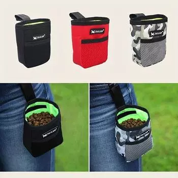 Портативная сумка для дрессировки собак с мешочком для лакомств и сумкой для поощрительных закусок — идеально подходит для активного отдыха и обучения питомцев чёрный