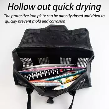 Портативная сумка для джиговой ловли с ручкой, вместительная, органайзер для хранения джиговой приманки, сетчатый мешок, аксессуары для пресноводной и соленой рыбалки