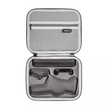 Портативная сумка для хранения, дорожный твердый чехол для переноски с верхней ручкой для переноски, плечевой ремень серый