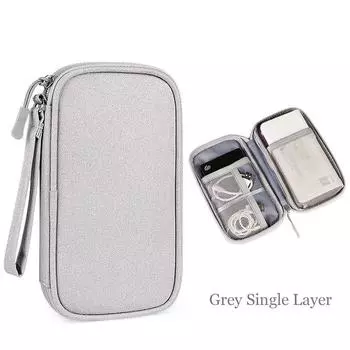 Портативная сумка для хранения гаджетов Цифровой кабель Чехол для электронного органайзера Наушники SD-карты Диски USB-провода Дорожный комплект Сумка Клатч Сумка-органайзер
