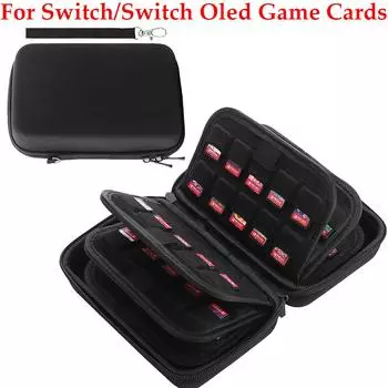 Портативная сумка для хранения игровых карт Nintendo Switch из ЭВА, портативный защитный чехол для карт с 80 ячейками для игровых карт, чехол для переноски чёрный