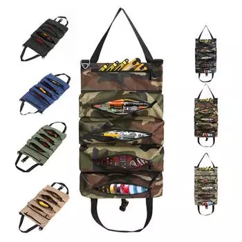 Портативная сумка для хранения инструментов, большая, с 5 отделениями, застежка-молния, водонепроницаемая, прочная, набор инструментов для ремонта, сумка-рулон на молнии