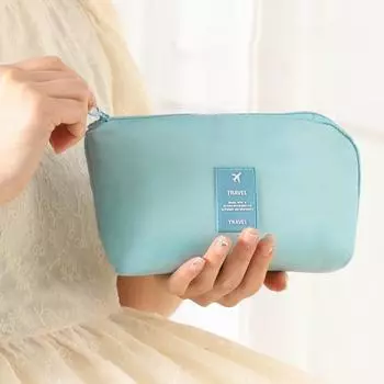 Портативная сумка для хранения кабеля для передачи данных, дорожный органайзер для наушников, чехол, многофункциональная сумка для кабеля для передачи данных, гарнитуры небесно-голубой