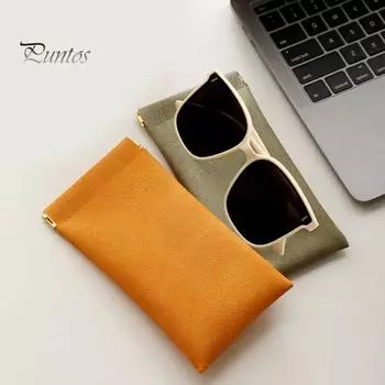 Портативная сумка для хранения очков с автоматической застежкой, мягкая сумка для солнцезащитных очков из искусственной кожи, женский и мужской органайзер для очков при близорукости, уличные дорожные очки зелёный