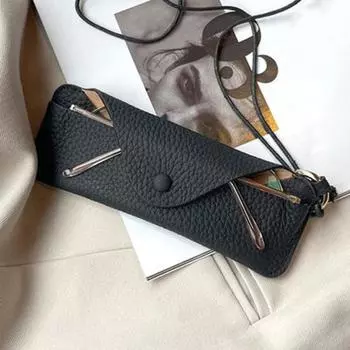 Портативная сумка для хранения очков с ремешком, мягкий чехол из искусственной кожи для солнцезащитных очков для женщин и мужчин, органайзер для очков для близорукости, переноска очков для путешествий на открытом воздухе бежевый