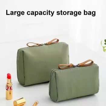 Портативная сумка для хранения, органайзер для косметики, застежка-молния, большая вместимость, водонепроницаемая дорожная косметичка для женщин