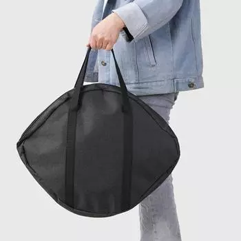 Портативная сумка для хранения подноса для гриля для кемпинга, безопасное хранение многофункционального органайзера для хранения кастрюль большой емкости чёрный