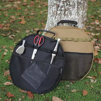 Портативная сумка для хранения сковороды для гриля, чугунная кастрюля для кемпинга, сумка для переноски, сумка для посуды для пикника, органайзер для сковороды, формы для выпечки, сумки-тоут CHINA