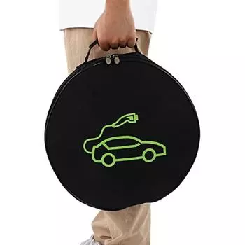 Портативная сумка для кабеля электромобиля для зарядного адаптера Tesla. Хранение и органайзер для кабелей, шнуров и шлангов. Кабель для зарядки электромобиля. Чехол для хранения Ju. 19x16x15cm