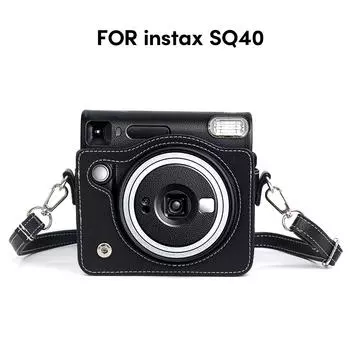 Портативная сумка для камеры, небольшой чехол для камеры, сумка через плечо с цветным рисунком из искусственной кожи для камеры SQ40