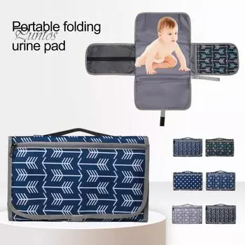 Портативная сумка для подгузников с карманами для хранения, складная водонепроницаемая застежка-молния, дорожная подушка для пеленания, сумка для хранения, органайзер для подгузников серый