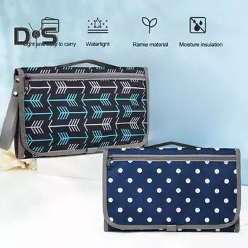 Портативная сумка для подгузников с карманами для хранения, складная водонепроницаемая застежка-молния, дорожная подушка для пеленания, сумка для хранения, органайзер для подгузников серый