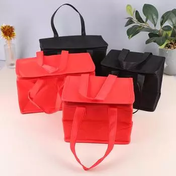 Портативная сумка-холодильник для обеда, складная изоляционная сумка для пикника со льдом, термосумка для еды, переноска для напитков Red S