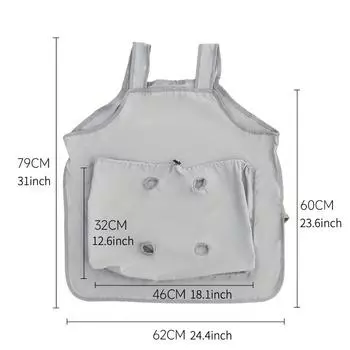 Портативная сумка-переноска для домашних животных, устойчивая к царапинам, удобная сумка-переноска для кошек на вылазках - помощник для легкой стрижки когтей и чистки ушей серый