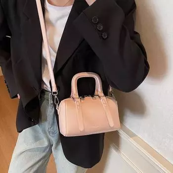 Портативная сумка-подушка из кожи с масляной восковой отделкой, женская, весенняя мода, универсальная сумка через плечо, высококлассная сумка-мессенджер розовый