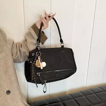 Портативная сумка-тоут из ткани Оксфорд, женская ретро-модная сумка через плечо, сумка-мессенджер высокого класса no pendant чёрный