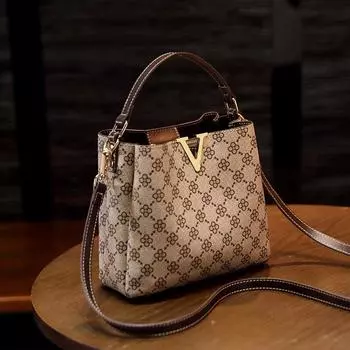 Портативная сумка-ведро большой емкости с принтом для женщин, лето 2023, новый модный и нишевый дизайн, сумка через плечо для домашних животных на одно плечо M