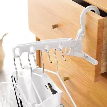 Портативная сушилка для студентов, общежитие, складная вешалка с пятью отверстиями, сушилка для путешествий, бизнес-отеля 15.5*27.5cm белый