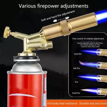 Портативная сварочная газовая горелка, пламя, бутановая горелка, зажигалка для барбекю на открытом воздухе, огнемет, кухонные принадлежности, сварочное оборудование