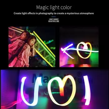 Портативная светодиодная видеопанель RGB с регулируемой яркостью 2500K-8500K для мини-карманной камеры с заполняющим светом чёрный