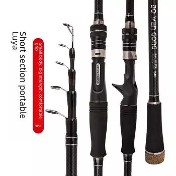 Портативная телескопическая удочка из углеродного волокна, сверхлегкая и жесткая.. Идеально подходит для морской рыбалки благодаря прямой конструкции рукоятки. Grip; 1.8