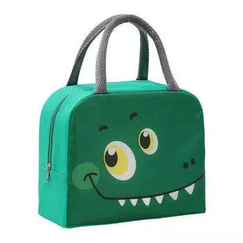 Портативная термосумка-холодильник, контейнер для ланча с ручкой, застежка-молния, водонепроницаемая сумка-тоут для ланча, сумка-холодильник, чехол AVE зелёный