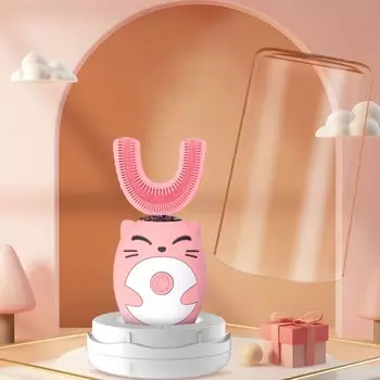 Портативная умная U-образная звуковая водонепроницаемая USB-зарядка для детей и дома электрическая зубная щетка синий