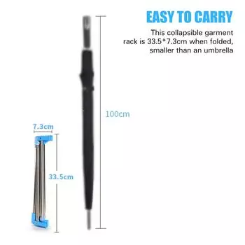 Портативная вешалка для одежды, складная вешалка из нержавеющей стали, складная мини-стойка для одежды для путешествий серебряный