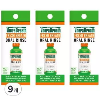 Портативная жидкость для полоскания рта Thera Breath Mild Mint Gargle 6 шт., 72 мл, 9 шт.