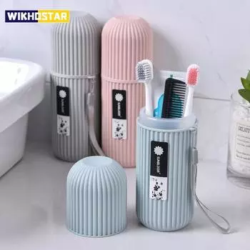 Портативная зубная паста, зубная щетка, защитный чехол, коробка для хранения в путешествиях и кемпинге белый