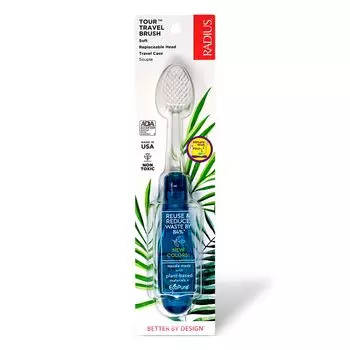 Портативная зубная щетка SDGs Sustainable Bioplastic Wide Head [зубная щетка Radius] (синий)