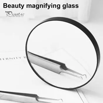 Портативное 30-кратное увеличительное косметическое зеркало, пинцет на присоске, портативное зеркало для макияжа с лупой для путешествий