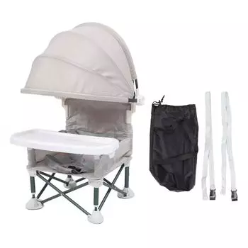 Портативное детское сиденье со съемным подносом и ремнем безопасности для детей, складное детское сиденье-бустер для путешествий в помещении