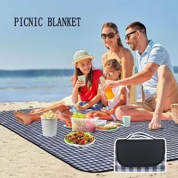 Портативное и очень большое одеяло для пикника и улицы, водостойкий удобный коврик-тоут