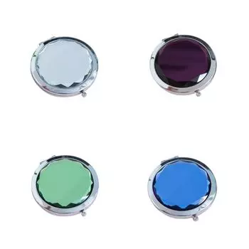 Портативное карманное зеркало, складное увеличительное зеркало, косметическое зеркало, зеркало для макияжа, дорожное зеркало синий